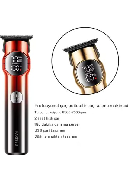 RF-101 Profesyonel Saç & Sakal Düzeltici – Turbo Güç, LCD Ekran fırsatları