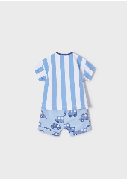 Erkek Bebek Yazlık Tişört Şort 4 Lü Set 1682 modelleri