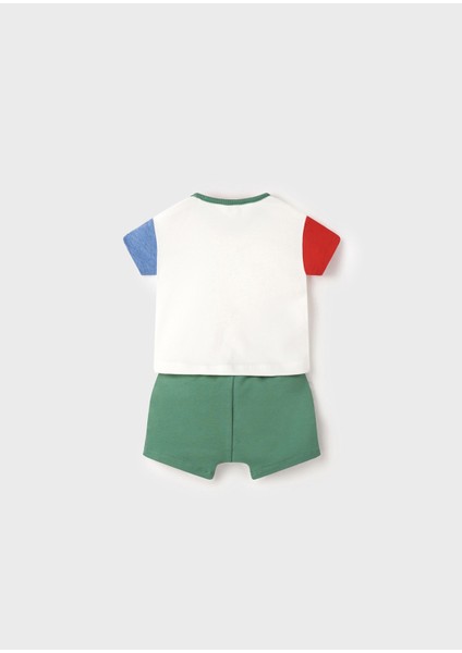 Erkek Bebek Yazlık Tişört Şort 4 Lü Set 1653 modelleri