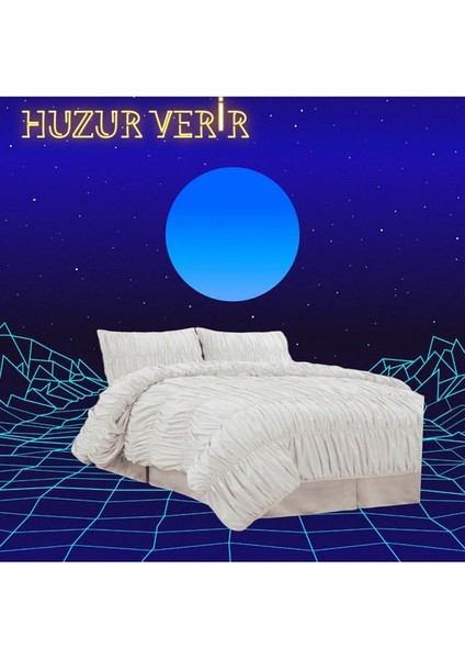 Krem Renk Büzgülü Nevresim Takımı fiyatları