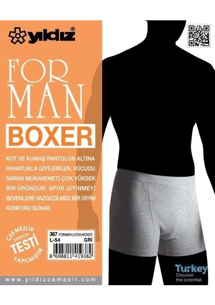 367 Gri Formen Likralı Boxer fiyatları