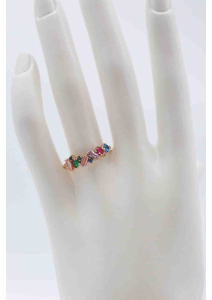 Shesra Çok Renkli Taşlı Yüzük