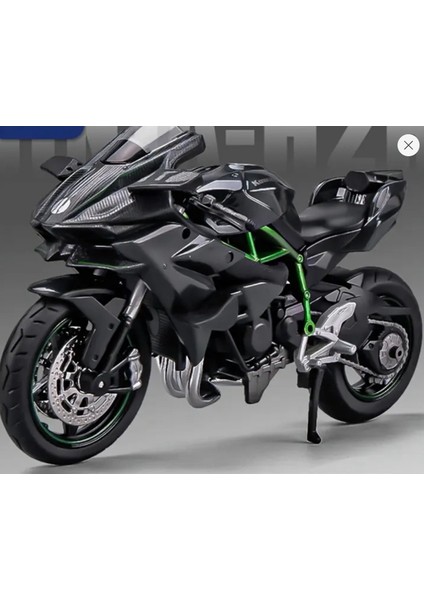 1:12 Ölçek Ninja H2R Motosiklet Modeli, Siyah Çinko Alagim Süs, Cool Chic Auto Koleksiyon Oyuncak Hediye modelleri