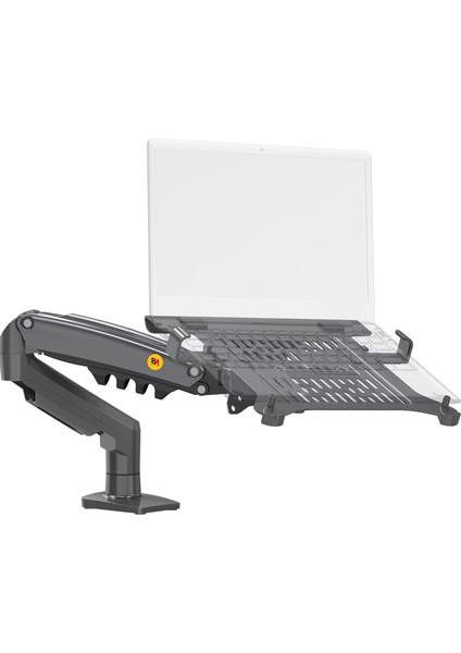North Bayou NB F80 (2025 Yeni Model) Amortisörlü Tekli Monitör Standı ve Laptop Standı Gri (10-32 İnç)-(2-9 Kg)