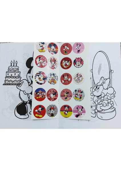 4 Adet Stickerli Boyama Kitabı (*hello Kitty*/minnie/squid Game/kuromi/ Figürlü)