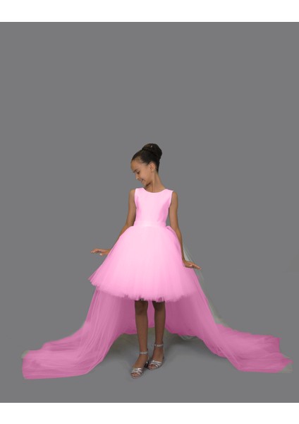 Kız Çocuk Ön Kısa Arka Uzun Elbise Özel Gün Doğum Günü Mezuniyet Balo Parti Elbise