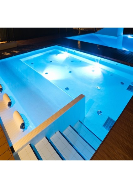 Mini Havuz Sıva Üstü LED Aydınlatma Ampülü Lamba Sıcak Beyaz A-1209 8W 12V IP68 fırsatları