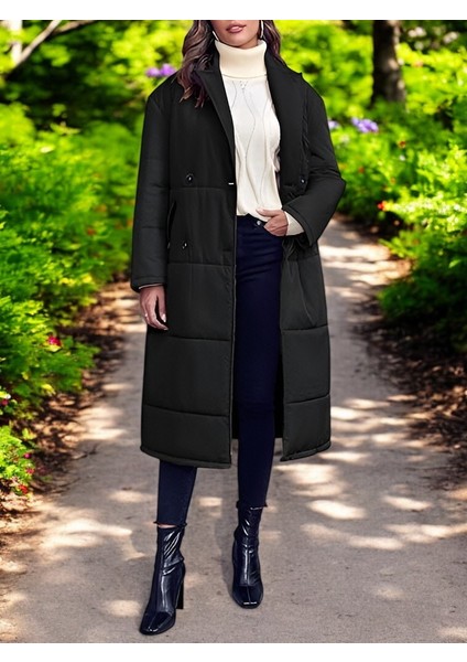 Kışlık Uzun Astarlı Şişme Kadın Mont modelleri