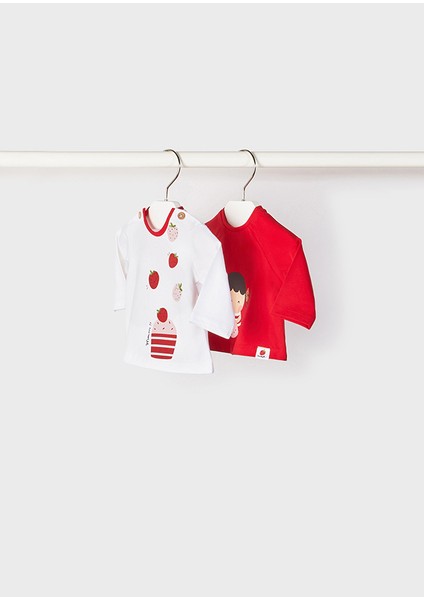 Kız Bebek Yazlık 2 Li Tişört Set 1003