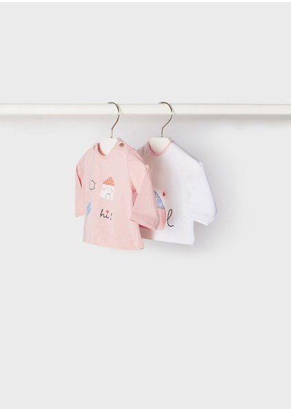 Kız Bebek Yazlık 2 Li Tişört Set 1003
