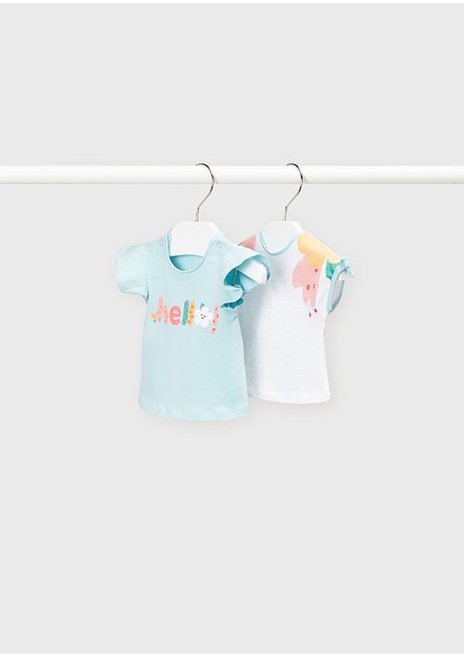 Kız Bebek Yazlık Tişört Şort 2 Li Set 1002