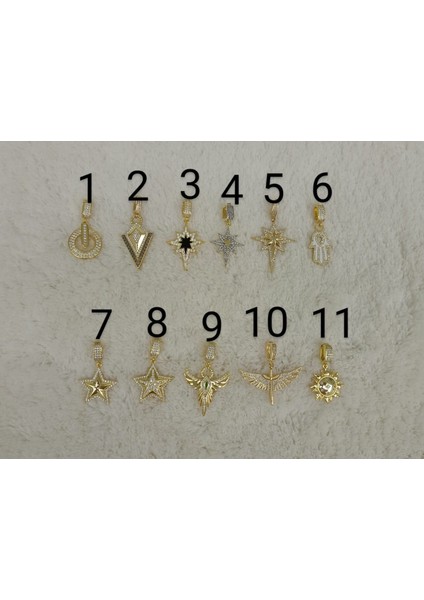 Kararma Yapmaz Charmlı Ortası Zirkon Taşlı 3'lü Ajda Bilezik(İstediğiniz Charmı Sorular Bölümünden Belirtiniz.) modelleri