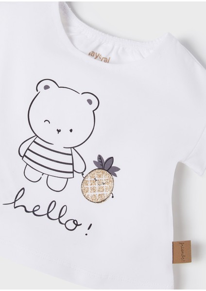 Kız Bebek Yazlık Tişört Şort 4 Lü Set 1625