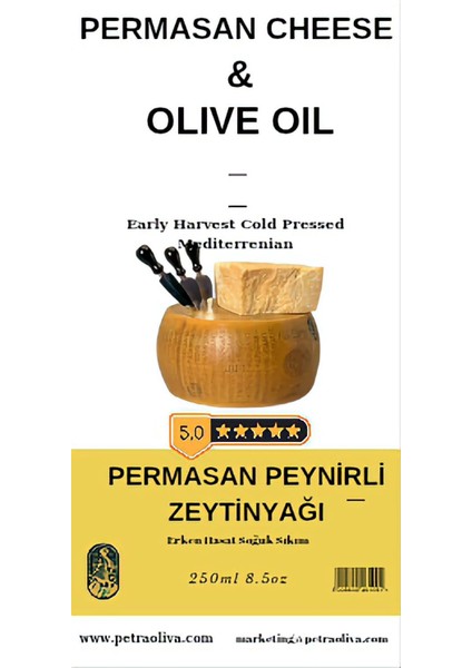 Permasan Peynir Aromali Erken Hasat Soguk Sikim Zeytinyagi
