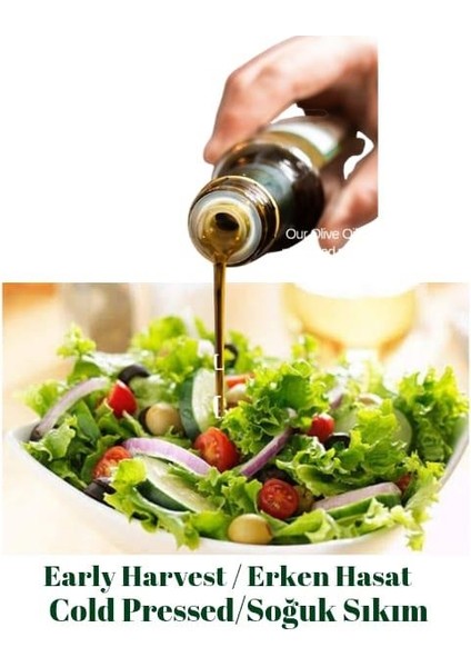 Biberiye Aromalı Erken Hasat Soguk Sıkım Zeytinyagı 250ML Cam Şişe Damlatmalı