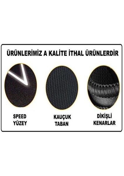 Tuf Desenli Oyuncu Mouse Pad 32X24 cm Kaymaz Dikişli