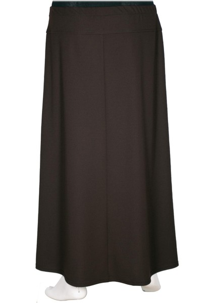 Hesna Kadın Destan Yanı Zımba Detaylı Astarlı Kahverengi Etek fırsatları