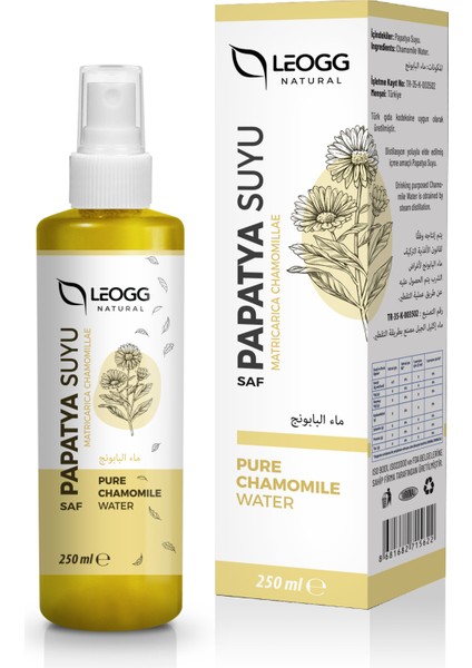 Papatya Suyu 250 Ml Saf Ve Doğal Rahatlatıcı Ve Nemlendirici Saç Açıcı Tonik