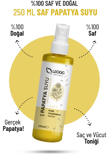 Papatya Suyu 250 Ml Saf Ve Doğal Rahatlatıcı Ve Nemlendirici Saç Açıcı Tonik