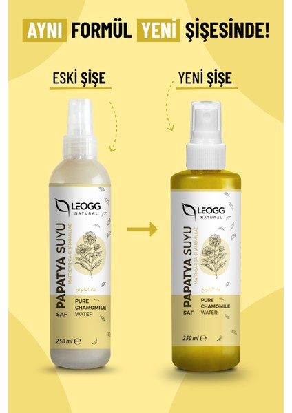 Papatya Suyu 250 Ml Saf Ve Doğal Rahatlatıcı Ve Nemlendirici Saç Açıcı Tonik