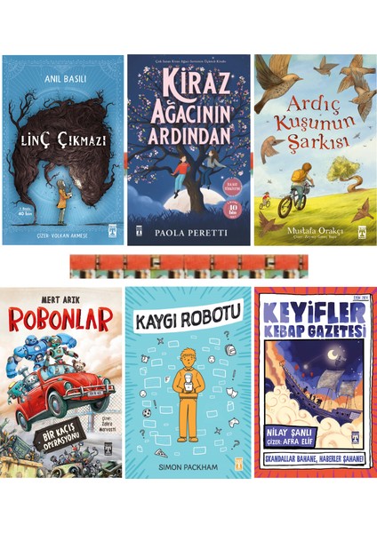 5.6.sınıf-Kiraz Ağacının Ardından,kaygı Robotu,robonlar,linç Çıkmazı,keyifler Kebap Gazetesi,ardıç Kuşunun Şarkısı (6kitap)
