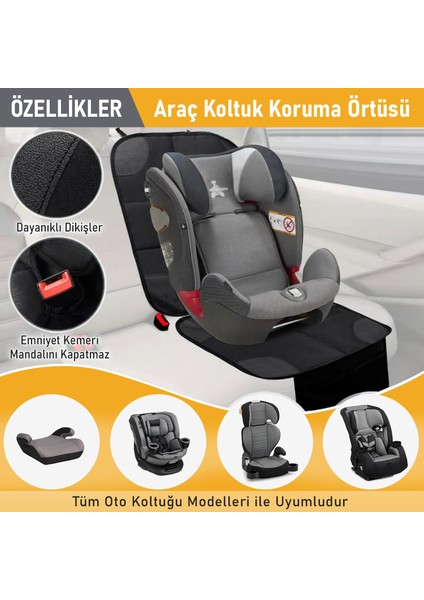 Oto Koltuk Koruyucu Kılıf, Çocuk Koltuğu, Evcil Hayvan, Kedi Köpek Araç Koltuk Örtüsü, - Siyah