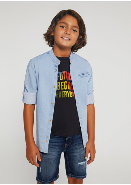 Erkek Çocuk Yazlık Denim Gömlek 6118 fiyatları