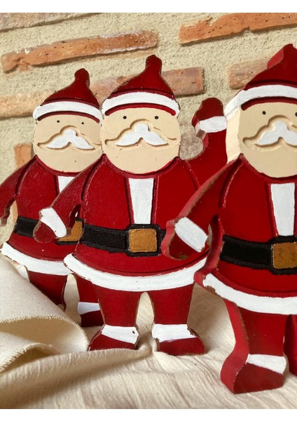 Noel Baba 3 Lü Set Ahşap fırsatları