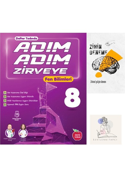 LGS Fen Bilimleri Adım Adım Zirveye Konu Anlatım +Zihin Deneme-Nw-889