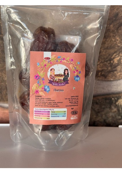Hurma 200 gr (Aflatoksin Analizli -Ağır Metal Analizli-GLİKOZ ŞURUBU İÇERMEZ)