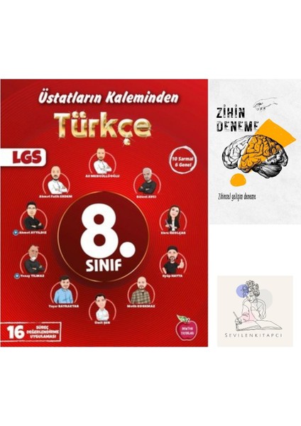 8.Sınıf Türkçe Üstatların Kaleminden 16 Deneme+Zihin Deneme-Nw-170