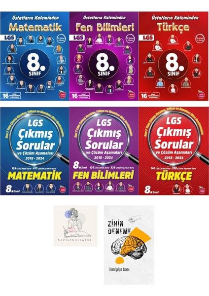 LGS M-F-T Çıkmış Sorular Ve Üstatların Kaleminden Deneme 6 Kitap Set+Zihin Deneme-Nw-435