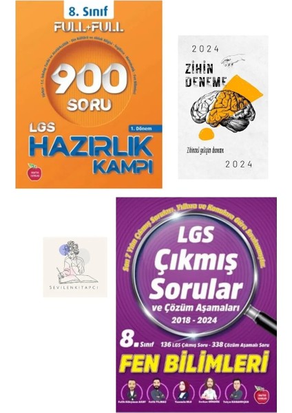 8.Sınıf Fen Çıkmış Soru Ve Çözüm Aşaması+1.Dönem Hazırlık Kamp Deneme+Zihin Deneme-Nw-1159