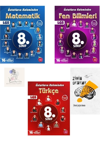 LGS Matematik-Fen-Türkçe Üstatların Kaleminden Deneme+Zihin Deneme-Nw-492