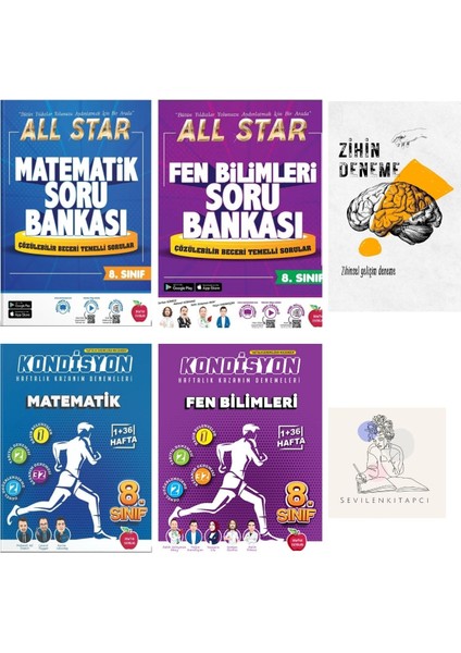 LGS Mat-Fen Allstar Soru Bankası Ve Kondisyon Deneme +Zihin Deneme-Nw-606