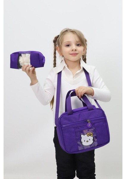 Kız Çocuk Hello Kitty Temalı 3’lü Okul Çanta Seti Sırt Çantası Termal Beslenme Çantası Kalemlik modelleri