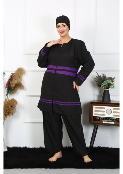 Büyük Beden Tesettür Mayo 60-62-64-66 Beden Siyah 55015 fiyatları