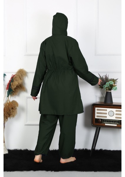 Büyük Beden Tesettür Mayo 60-62-64-66 Beden Haki 55015 modelleri