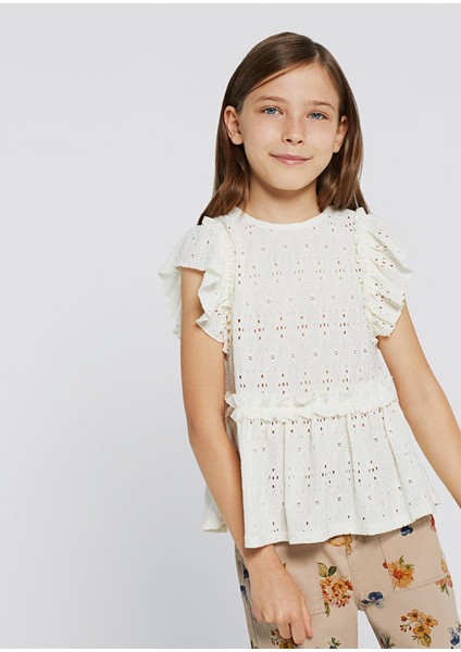 Kız Çocuk Kuş Gözlü Bluz 6190