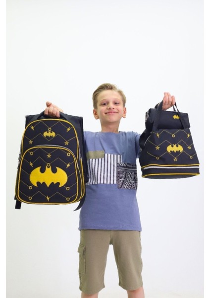 Batman Temalı Erkek Çocuk 3’lü Okul Çanta Seti Süper Kahraman Sırt Çantası Beslenme Çantası Kalemlik fiyatları
