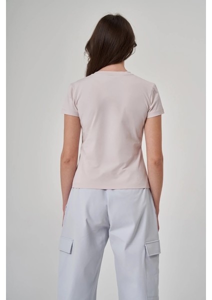 kadın pudra pembe tişört 1522188 modelleri