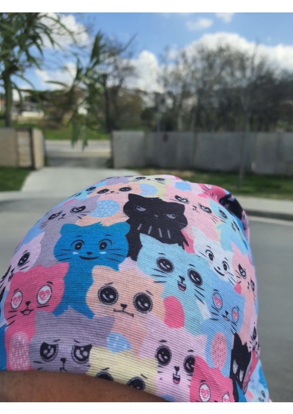 Binbir Surat Kedi Desenli Likralı Boyun Kol ve Saç Kullanımına Uygun Buff fiyatları