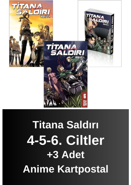 Titana Saldırı 4-5-6. Ciltler (3 Kitap) | Anime Kartpostallar