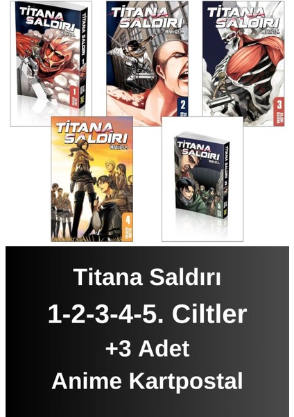 Titana Saldırı 1-2-3-4-5. Ciltler (5 Kitap) | Anime Kartpostallar