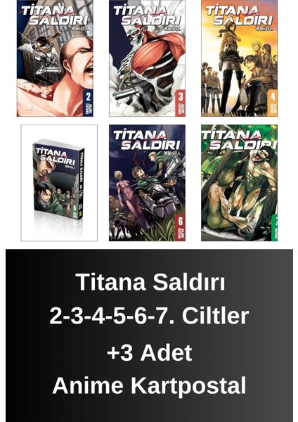 Titana Saldırı 2-3-4-5-6-7. Ciltler (6 Kitap) | Anime Kartpostallar