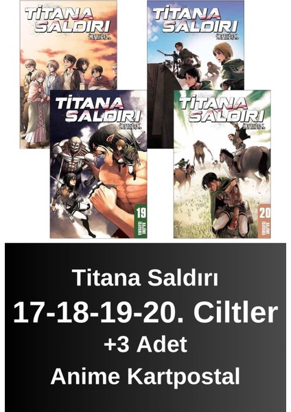 Titana Saldırı 17-18-19-20. Ciltler (4 Kitap) | Anime Kartpostallar