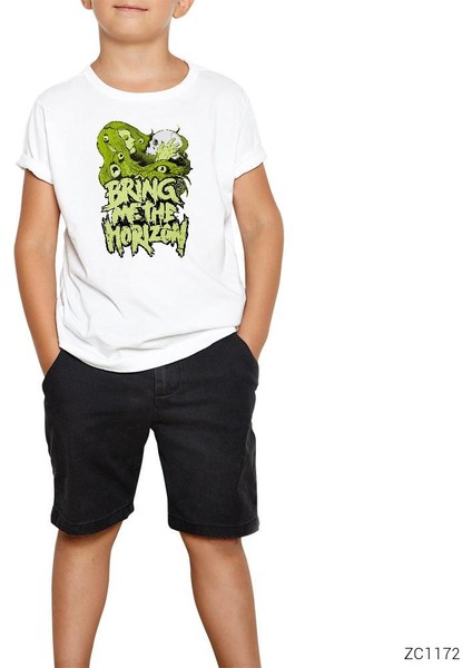 Bring Me The Horizon Love Skull Beyaz Çocuk Tişört