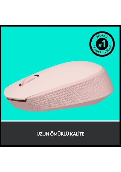 Logıtech 910-006865, M171 Rose, USB Nano 2,4g Kablosuz, 1000DPI, Optik, 3 Tuşlu, 12AY Pil Ömrü, Mouse