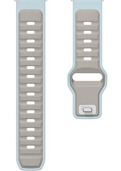 Xiaomi Redmi Watch 5 Lite Uyumlu Kordon Kayış Silikon 22/135KRD Gri Mavi