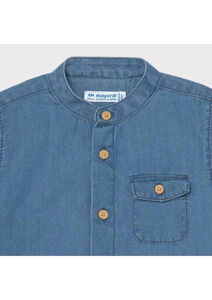 Erkek Bebek Kısa Kol Denim Gömlek 1116 fiyatları